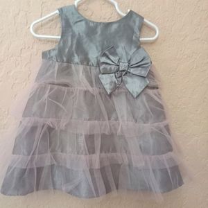 🍁Wendy Belissimo gray pink tulle dress size 6 months